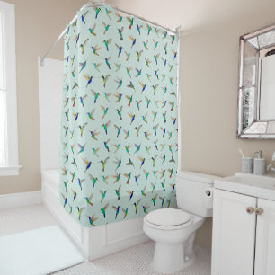 Rideaux De Douche Colibris tropicaux