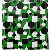 Rideaux De Douche Collage Bauhaus Vert (Devant)