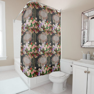 Rideaux De Douche collage chic Shabby, chic français, rustique du pa