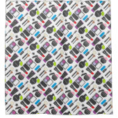 Rideaux De Douche Collage de maquillage funky (Devant)