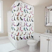 Rideaux De Douche Collage de talon haut de stylets (En situation)