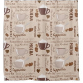 Rideaux De Douche Collage des amateurs de café Mocha Latte (Devant)