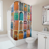 Rideaux De Douche Collage of medieval front doors at Prague,  Czech  (En situation)