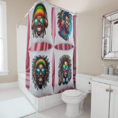 Rideaux De Douche Collage photo (En situation)