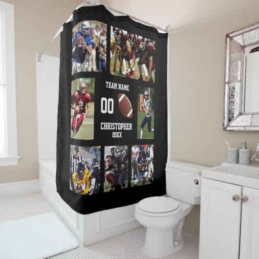 Rideaux De Douche Collage photo de football (En situation)