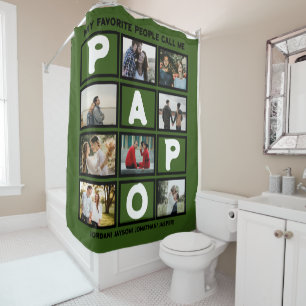 Rideaux De Douche Collage photo Grandpa Papo 8