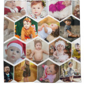 Rideaux De Douche Collage photo Hexagon (Devant)