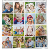 Rideaux De Douche Collage photo simple de 16 Carrés (Devant)