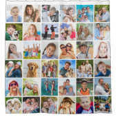 Rideaux De Douche Collage photo simple de 36 Carrés (Devant)