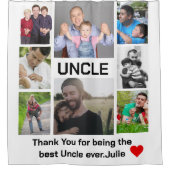 Rideaux De Douche Collage photo Uncle 8 moderne personnalisé (Devant)