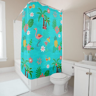 Rideaux De Douche Collage tropical