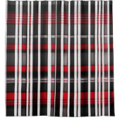 Rideaux De Douche Collection Abstraite de plaid rouge (Devant)
