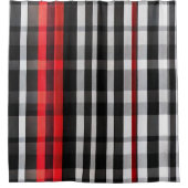 Rideaux De Douche Collection Abstraite Red Black Plaid (Devant)