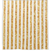 Rideaux De Douche Collection Boho Stripes Parties scintillant Verte (Devant)