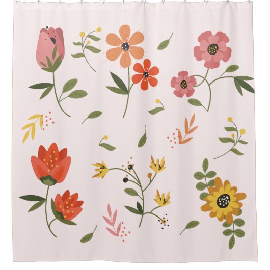 Rideaux De Douche collection de fleurs (Devant)