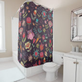 Rideaux De Douche Collection de grandes fleurs dynamiques (En situation)
