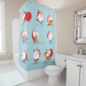 Rideaux De Douche Collection du Père Noël. (En situation)