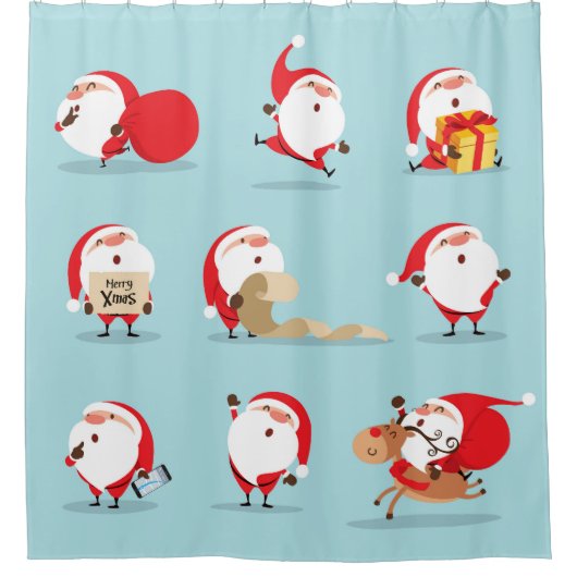 Rideaux De Douche Collection du Père Noël. (Devant)