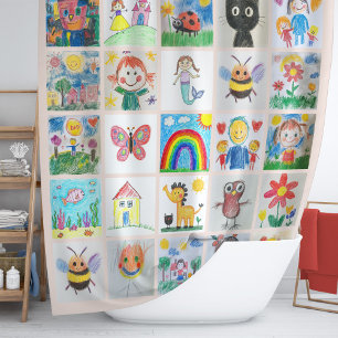 Rideaux De Douche Collection garde d'art pour enfants 25 dessins