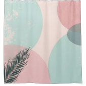 Rideaux De Douche Collection Moderne Abstraite Rose Pâle Menthe (Devant)