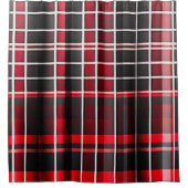 Rideaux De Douche Collection populaire Abstraite rouge noir plaid (Devant)