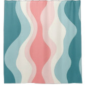 Rideaux De Douche Collection Tendance Abstraite Rose Pâle Menthe (Devant)