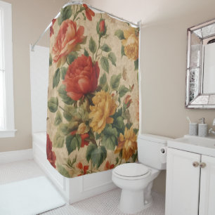 Rideaux De Douche Collection Vintage d'aquarelle florale populaire