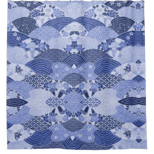 Rideaux De Douche Collines et rivières vintages du Japon