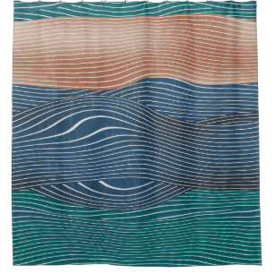 Rideaux De Douche Collines naturelles : motif sans soudure.