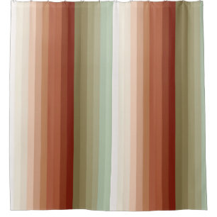 Rideaux De Douche Colorant de la Terre rayé