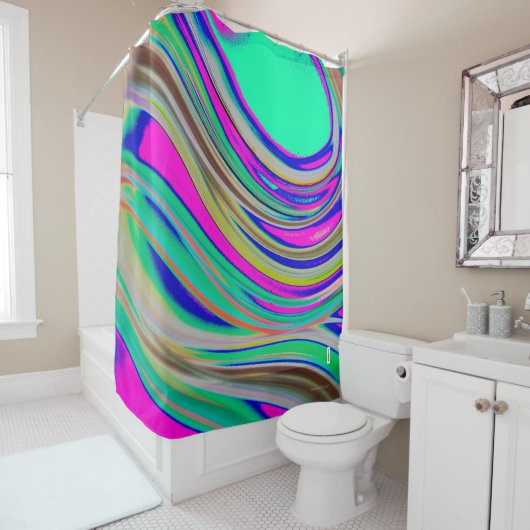 Rideaux De Douche Coloré (En situation)