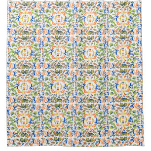 Rideaux De Douche Coloré motif victorien Britian vert floral