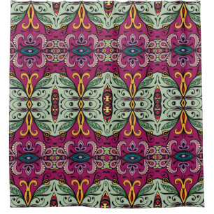 Rideaux De Douche Coloré tribal ethnique sans couture motif