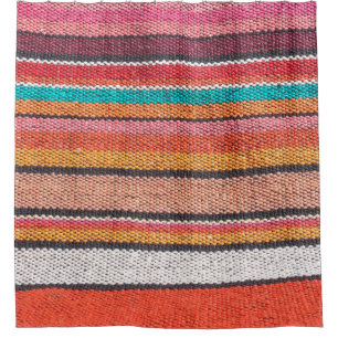 Rideaux De Douche Colorée mexicaine, style péruvien surface de tapis