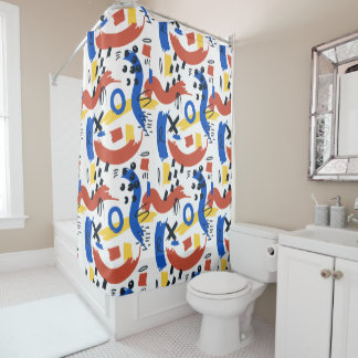 Rideaux De Douche Colorful Abstract Pattern Shower Curtain