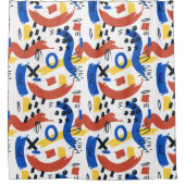 Rideaux De Douche Colorful Abstract Pattern Shower Curtain (Devant)