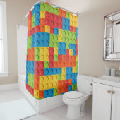 Rideaux De Douche Colorful bricks kids pattern (En situation)