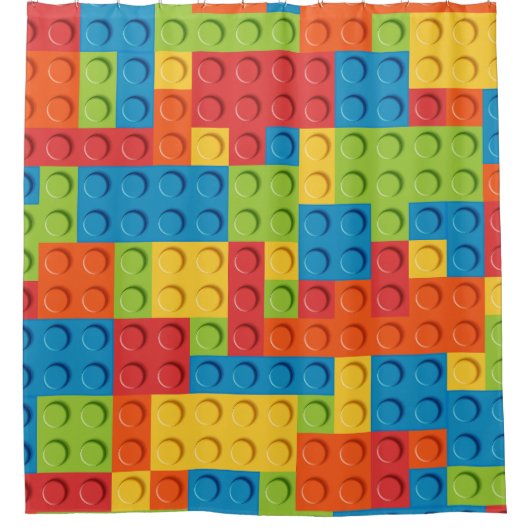 Rideaux De Douche Colorful bricks kids pattern (Devant)