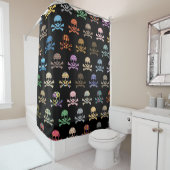 Rideaux De Douche Colorful Skull (En situation)