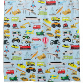 Rideaux De Douche Colorful Transport & Véhicules Enfants Motif (Devant)