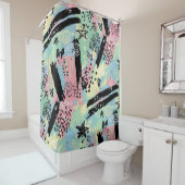 Rideaux De Douche Colorful Urban Graffiti Pattern (12) (En situation)