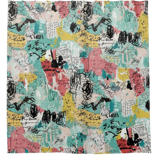 Rideaux De Douche Colorful Urban Graffiti Pattern (2) (Devant)