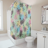 Rideaux De Douche Colorful Urban Graffiti Pattern (4) (En situation)