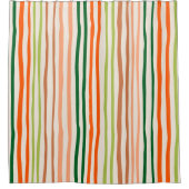 Rideaux De Douche Colorful vertical Retro Stripes (Devant)