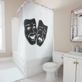 Rideaux De Douche Comédie Tragédie Masques Théâtres Argent (En situation)