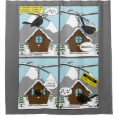 Rideaux De Douche Comique de sécurité d'abord (Devant)