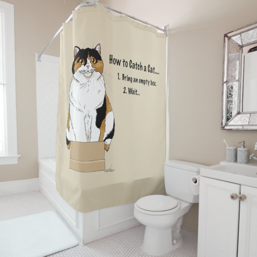 Rideaux De Douche Comment attraper un chat (En situation)