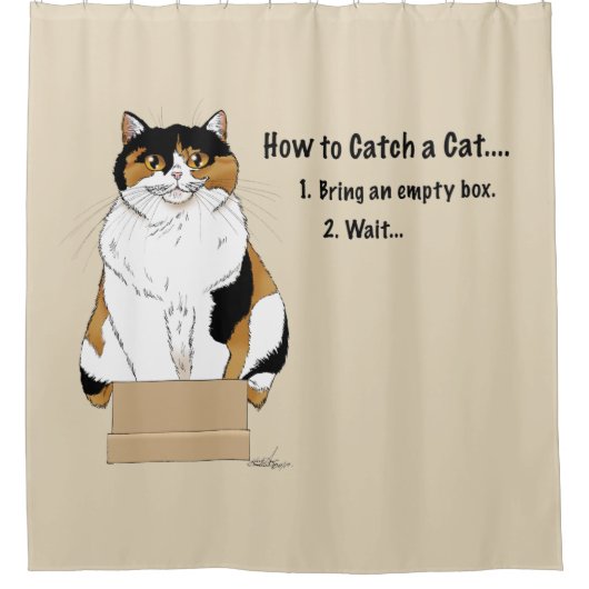 Rideaux De Douche Comment attraper un chat (Devant)