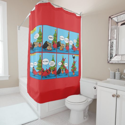 Rideaux De Douche Comment décorer une bande dessinée d'arbre de Noël (En situation)