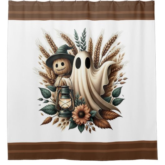 Rideaux De Douche Compagnons de récolte - Lumière de lanterne et Esp (Devant)